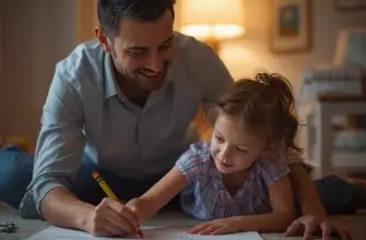 Совместное рисование отца с дочерью против детских страхов