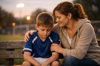 Ребёнок проиграл на соревнованиях: советы психолога 3 Мама утешает сына после проигрыша на соревнованиях, советы психолога