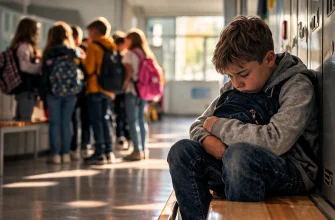 Моббинг в школе: отличие от буллинга и защита ребенка 7 Ребенок в стороне от смеющихся одноклассников – визуализация моббинга и бойкота в школе.